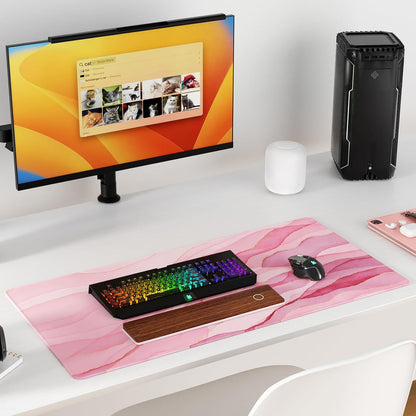 KTRIO Large Gaming Mouse Pad Desk Mat for Gamer, 31.5" x 11.8", Black, XL | Extended Size Design, Superior Micro-Weave Cloth, Non-Slip Rubber Base, Durable Stitched Edges, Water-Resistant Coating