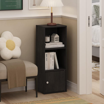 Furinno PASIR Book Shelf, 2-Tier Modern Bookshelf, Open Shelves Bookcase 9 x 12 x 21, Easy Assembly, for Living Room, Bedroom, Home Office, White