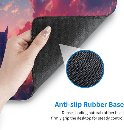 Japanese Mouse Pad, Large Japanese Desk Mat, XL Anime Gaming Keyboard Mat, Non-Slip Rubber Base, Big Extended Desk Protector for Home Office, 31.5”x11.8”