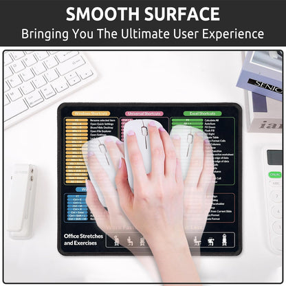 KONVINIT Ergonomic Mouse Pad with Wrist Rest, Small Mousepad with Non-Slip Rubber Base and Smooth Surface, Beach Mouse Pads for Desk, Office Desk Accessories