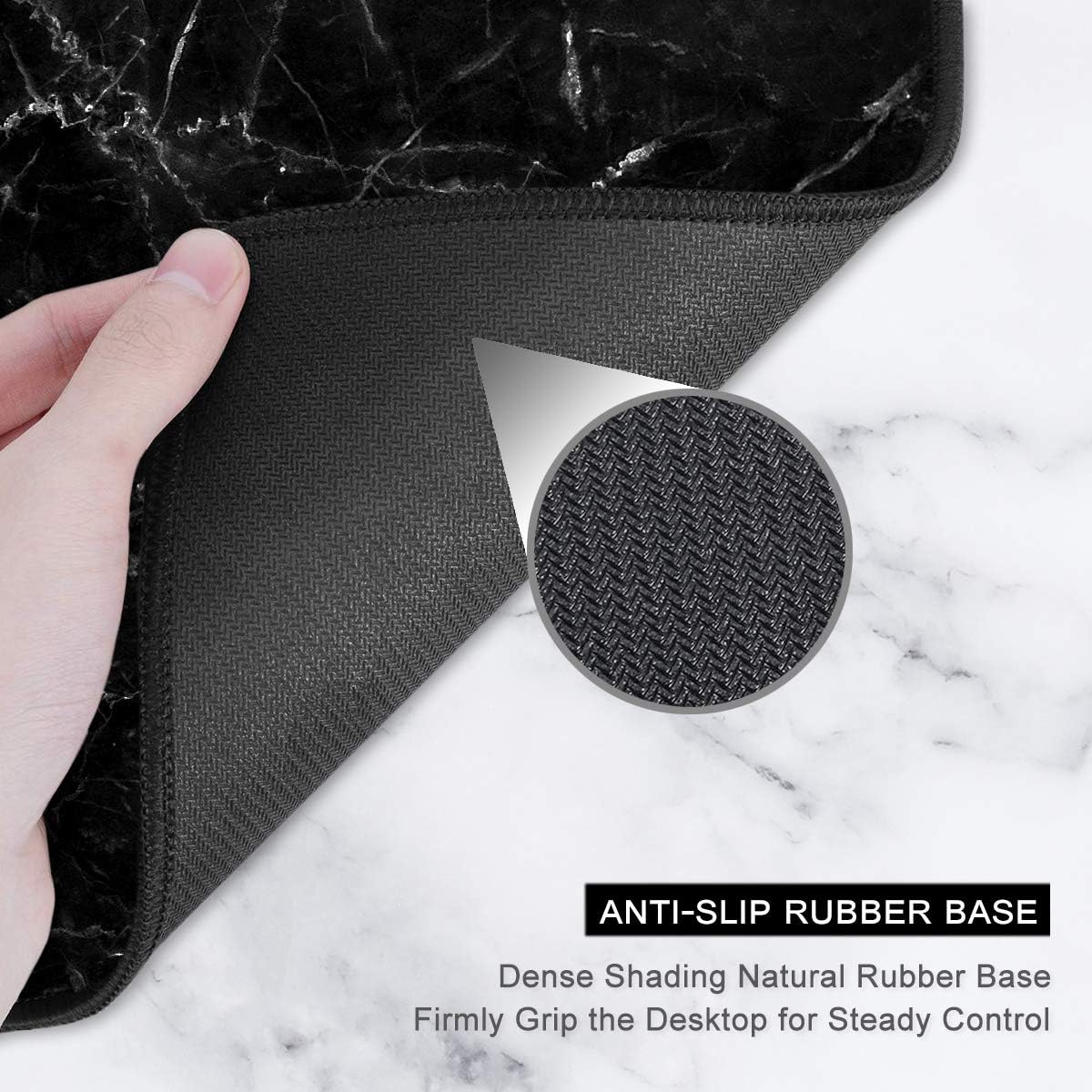 Auhoahsil Desk Mat, Ultra Large Mouse Pad, XXL Gaming Mousepad, Green Tropical Leaves Deskpad, Big Extended Full Size Mouse Pad, Desktop Desk Matt for Keyboard, Laptop & Computer, 35.5 x 15.7 in - Colors B