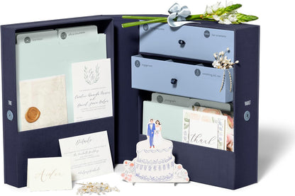Savor | All-in-One Desk Organizer | Blue – Keep Desk, Office, and Home Organized All-in-One Storage System for Important Files, Documents, Stationery, and Office Supplies