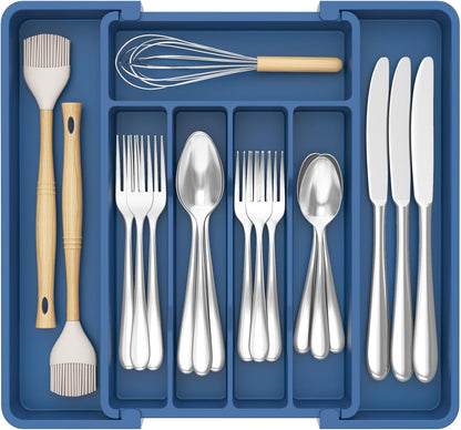 Expandable Silverware Drawer Organizer, Kitchen Utensil Tray