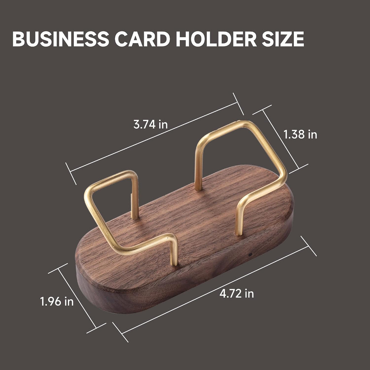 muso wood Business Card Holder for Desk, Wooden Creative Business Card Display for Desk, Wood Business Card Stand for Office, Tabletop (Cherry)
