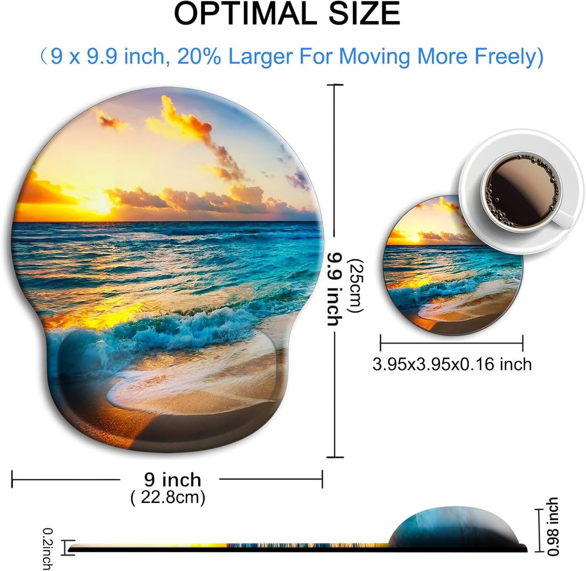 Ergonomic Mouse Pad with Wrist Rest Support,Gel Mouse Pads for Desk - Colors A
