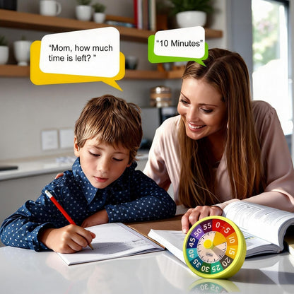 G.CATACC 60 Minute Visual Timer for Classroom Kids Teachers, 4-Inch Countdown Timer for Kitchen Cooking, Toddler, Training, Study, Work (Battery Not Included)