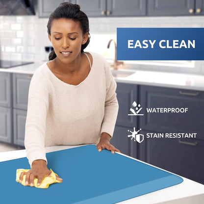 KitchenClouds Kitchen Mat Cushioned Anti Fatigue Rug 17.3"x28" Water Resistant, Non Slip, Standing and Comfort Desk/Floor Mats for House Sink Office (Black)