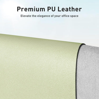 Aothia Leather Office Desk Pad Protector, Non-Slip PU Leather Desk Blotter, Waterproof Laptop Writing Mouse Pad for Office and Home, Black, 31.5" x 15.7" - Colors A