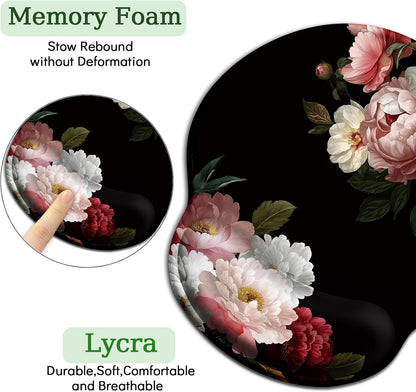 Funny Ergonomic Mouse Pad with Wrist Rest, Cat Desk Decor Gifts - Colors A