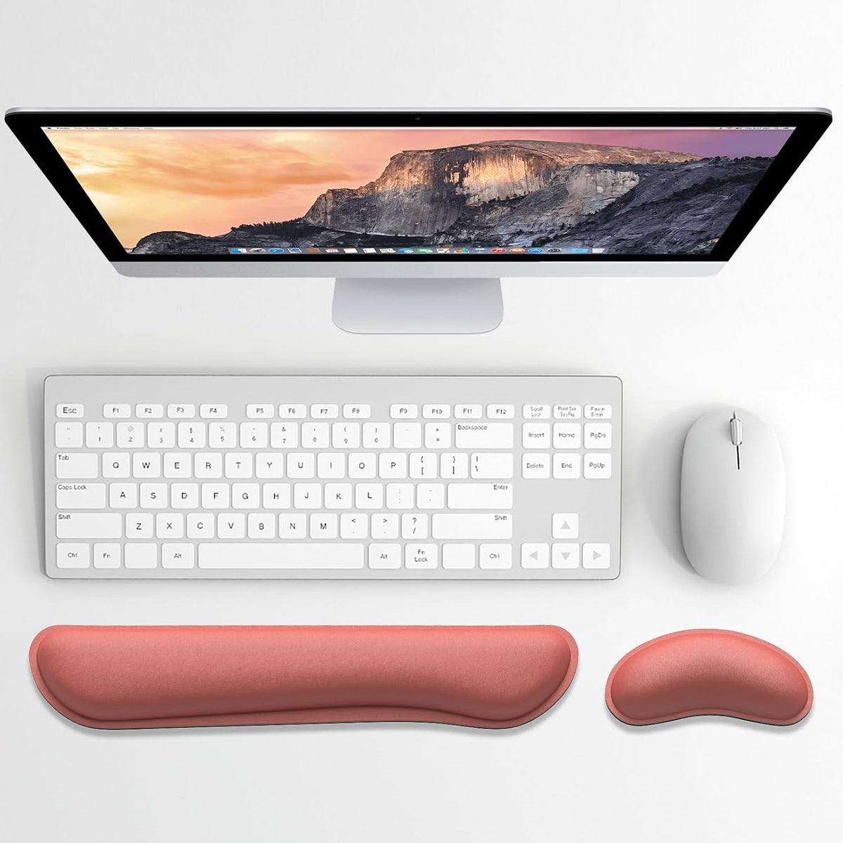 Dapesuom Enlarge Keyboard Wrist Rest, Cute Memory Foam Keyboard Wrist Cushion for Computer Desk Mats Support, Typing Pain Relief Ergonomic Mouse Pad Rests with Non-Slip Base for Gaming, Laptop, Purple