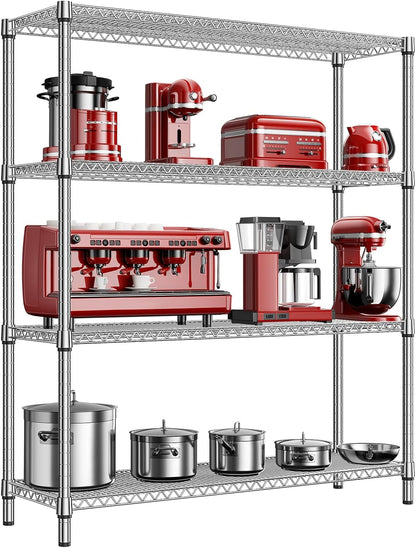 M MZG 450 lbs Steel Storage Shelving 3-Tier Utility Shelving Unit Steel Organizer Wire Rack for Home,Kitchen,Office (11.8" D x 17.7" W x 26.3" H) - Colors B