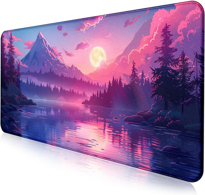 Retro American Flag XL Gaming Mouse Pad with Stitching Edge Laptop Desk Mat