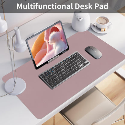 Bloss Leather Desk Pad and Keyboard Wrist Rest, Large Mouse Pad + Keyboard Pad+Mouse Wrist Support, Non-Slip Desk Mat Protector for Office, Home(31.5×15.7 Inches,Beige) - Colors B