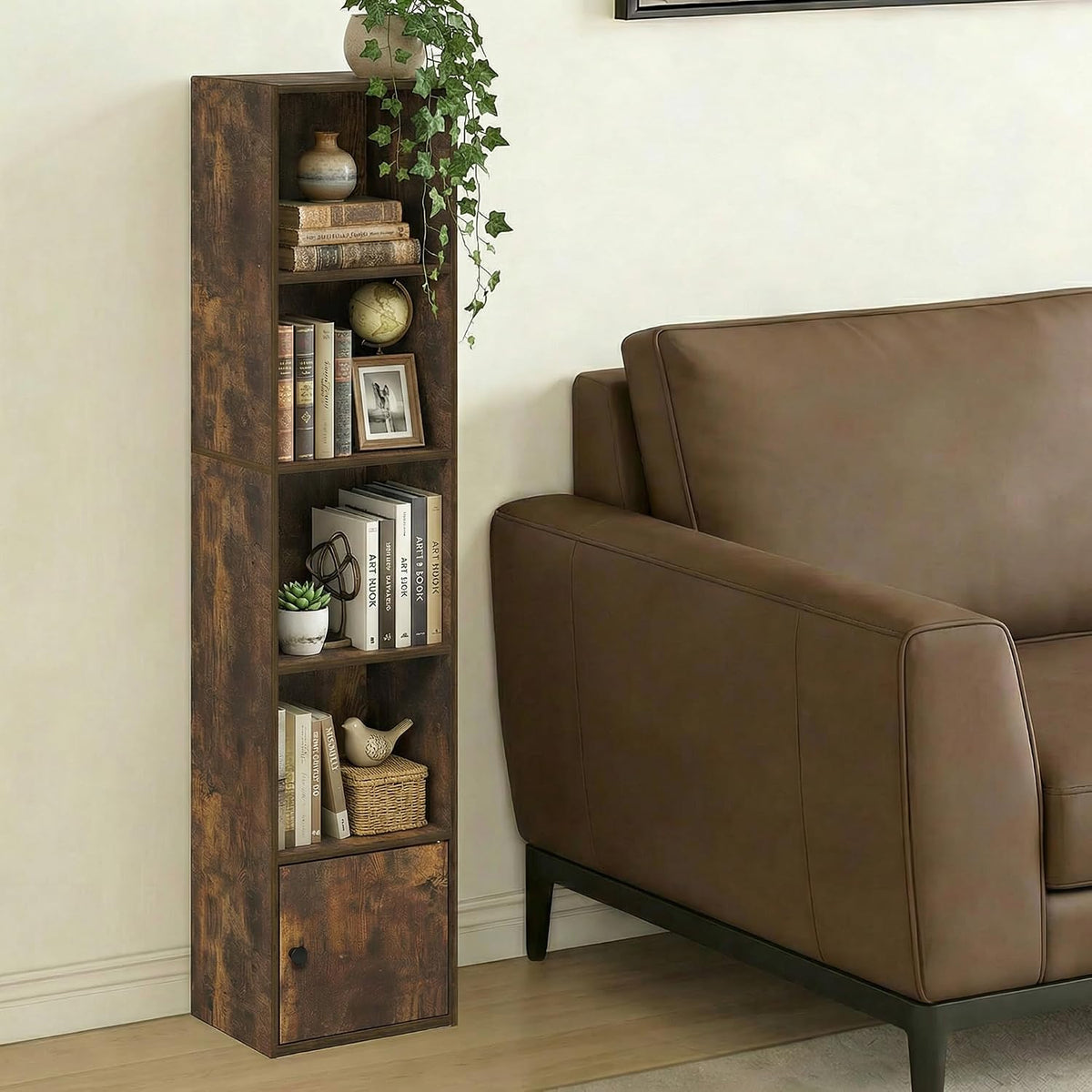 Furinno PASIR Book Shelf, 2-Tier Modern Bookshelf, Open Shelves Bookcase 9 x 12 x 21, Easy Assembly, for Living Room, Bedroom, Home Office, White