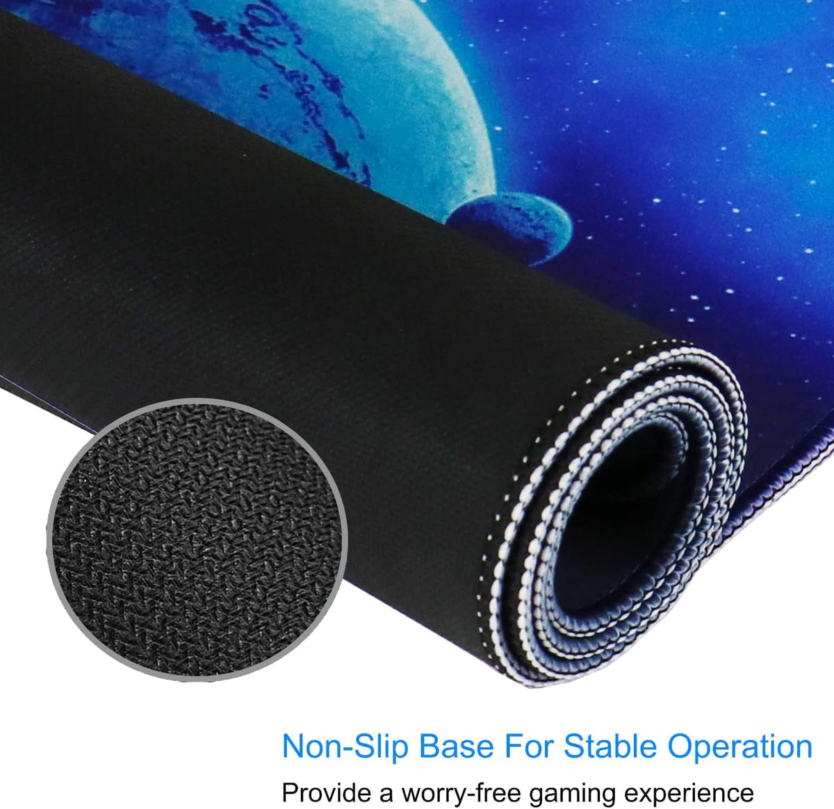 Large Gaming Mouse Pad, 31.5x15.7 inch Large Extended Computer Keyboard Mouse Mat, Water Resist Non-Slip Mousepad Rubber Base Long XXL Desk Mouse Pad for Work & Gaming, Office & Home, Black