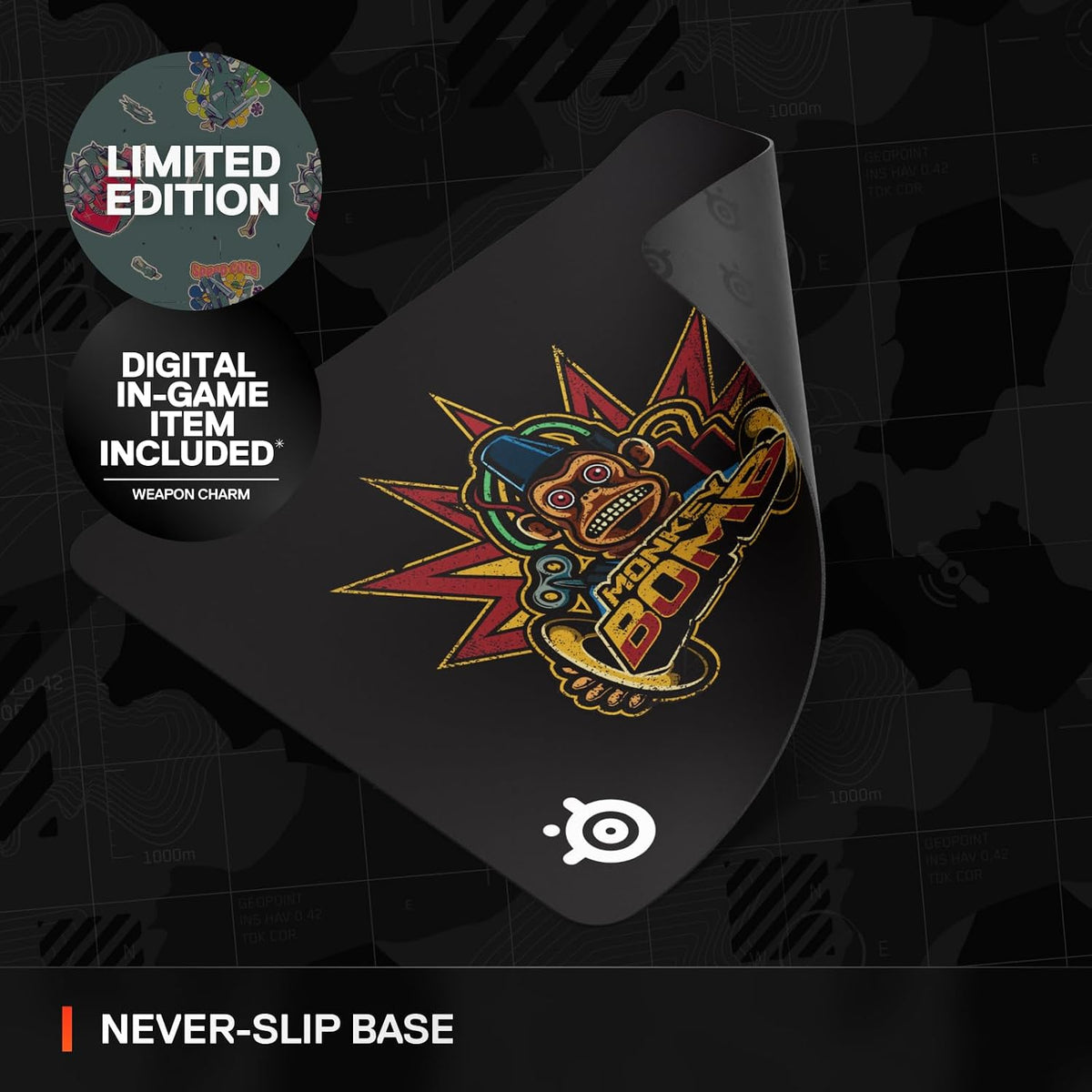 QcK Gaming Mouse Pad - XXL Cloth - Peak Tracking and Stability - Esports Mousepad - Never-Slip - Full Desk Coverage