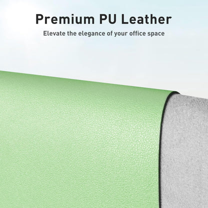 Aothia Leather Office Desk Pad Protector, Non-Slip PU Leather Desk Blotter, Waterproof Laptop Writing Mouse Pad for Office and Home, Black, 31.5" x 15.7" - Colors A
