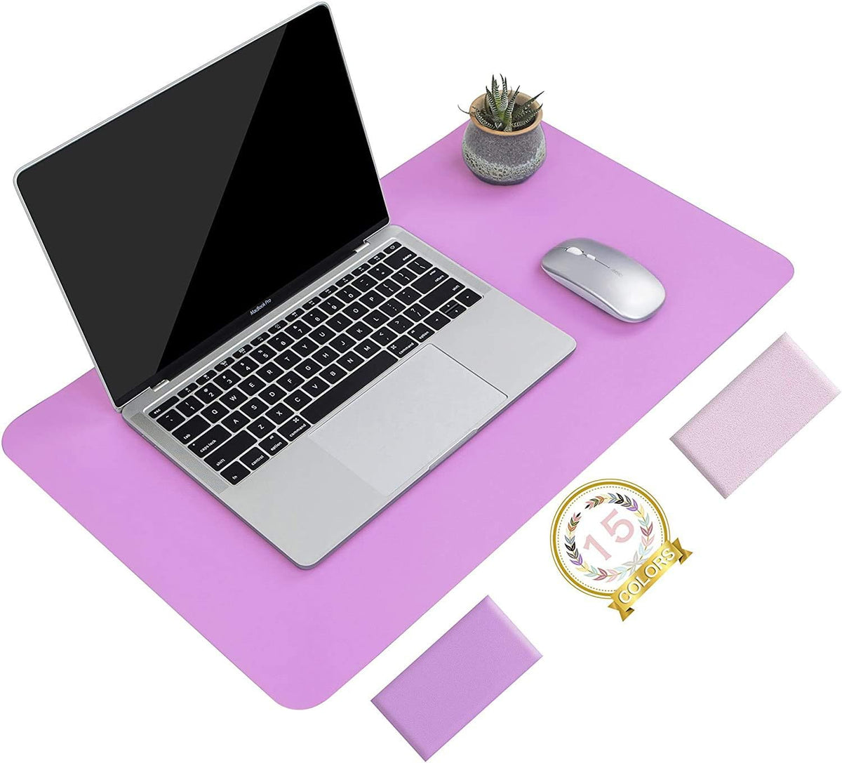 YSAGi Non-Slip Leather Desk Pad, Waterproof Laptop Computer Desk Keyboard Mat, Table Protector Blotter Mat, Large Mouse Pad for Office/Work/Home/Decor(Dark Brown, 31.5" x 15.7")