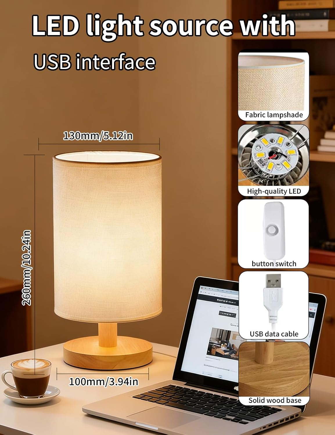 2-Pack Boho Small Table Lamp,Modern Cute Bedside Nightstand Light, Retro Mini Reading Desk Lamp for Bedroom Living Room Office Dorm Bookshelf Dresser Home Decor Restaurant Coffee Shop