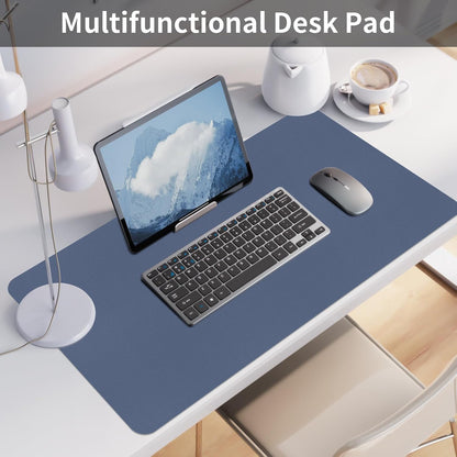 Bloss Leather Desk Pad and Keyboard Wrist Rest, Large Mouse Pad + Keyboard Pad+Mouse Wrist Support, Non-Slip Desk Mat Protector for Office, Home(31.5×15.7 Inches,Beige) - Colors B