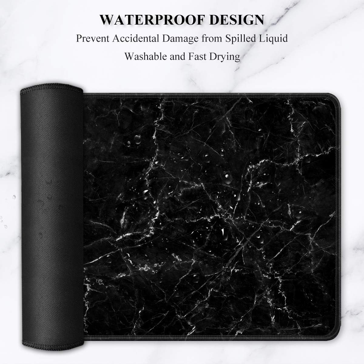 Auhoahsil Desk Mat, Ultra Large Mouse Pad, XXL Gaming Mousepad, Green Tropical Leaves Deskpad, Big Extended Full Size Mouse Pad, Desktop Desk Matt for Keyboard, Laptop & Computer, 35.5 x 15.7 in - Colors B