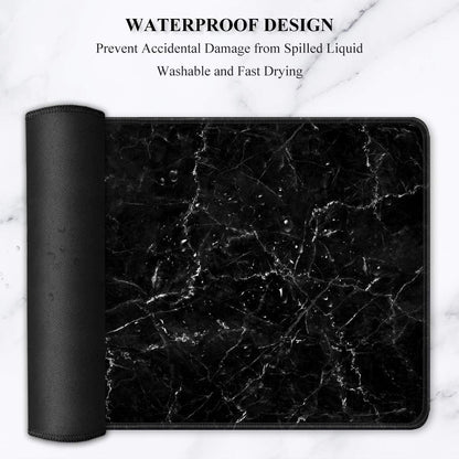 Auhoahsil Desk Mat, Ultra Large Mouse Pad, XXL Gaming Mousepad, Green Tropical Leaves Deskpad, Big Extended Full Size Mouse Pad, Desktop Desk Matt for Keyboard, Laptop & Computer, 35.5 x 15.7 in - Colors B
