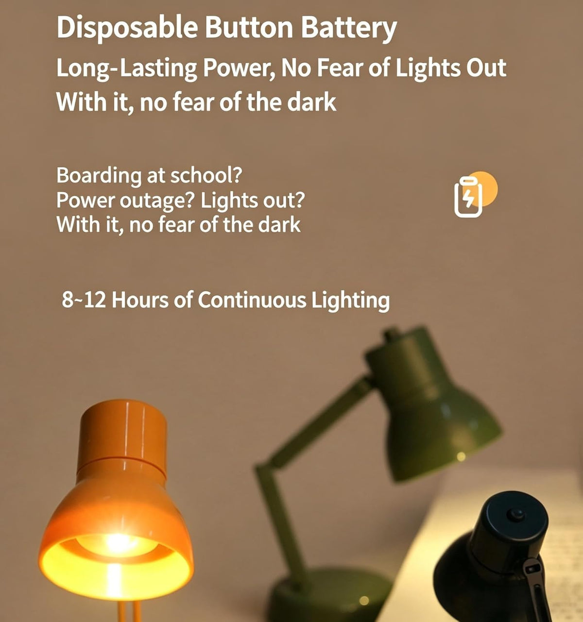 LED Mini Table Lamp, Miniature LED Desk Lamp for Dollhouse, Fold-able Night Reading Book Lamps for Home Room Portable Computer Night Lights Eye Protections(Random Color)