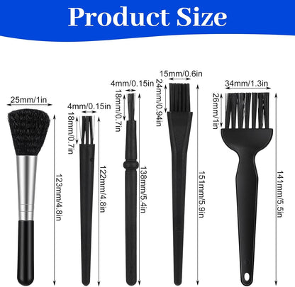 5 Pcs Keyboard Cleaning Brush, 5.5 Inch Anti Static Brush, Computer Laptop Keyboard Small Space, Dust Cleaning (Black)