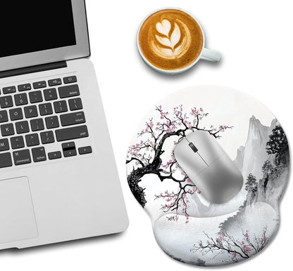 Funny Ergonomic Mouse Pad with Wrist Rest, Cat Desk Decor Gifts - Colors A