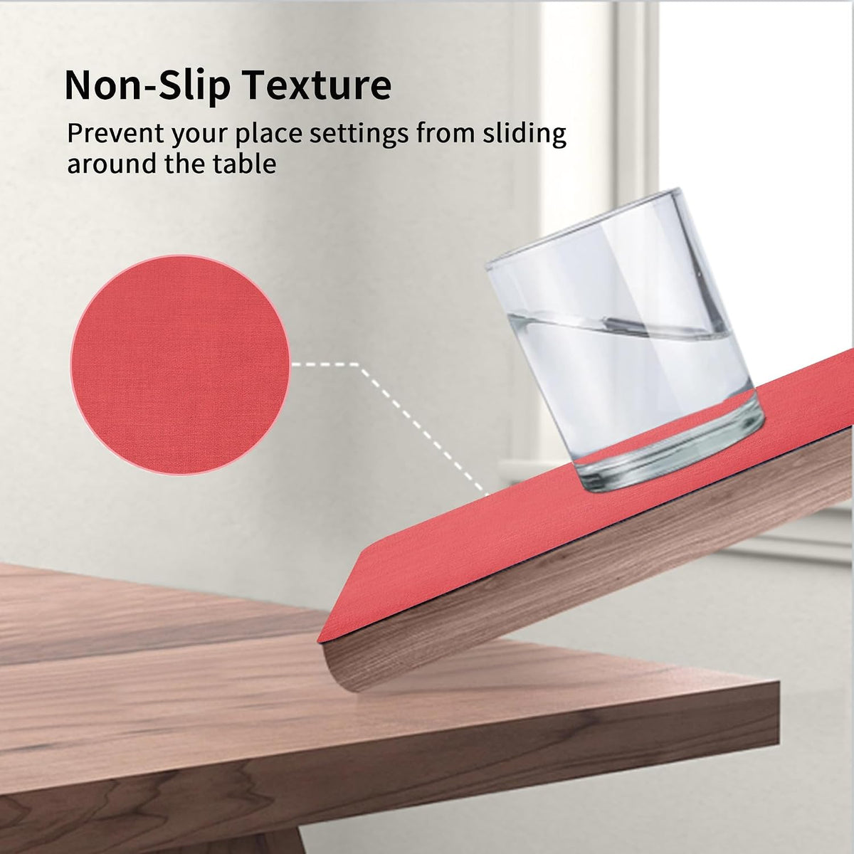 Maxpearl Faux Leather Placemats Set of 6 - Waterproof - Wipe Clean - Heat Resistant - Anti Slip Dining Table Place Mats, Suitable for Indoor & Outdoor Use, 17’’×12’’, Beige