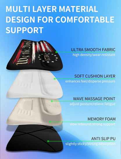 Ergonomic Wave Wrist Rest with Keyboard Stand, Cushioned Palm Rest, Comfortable Integrated Memory Foam for Natural Typing and Relieve Wrist Pain, Dark Night Black