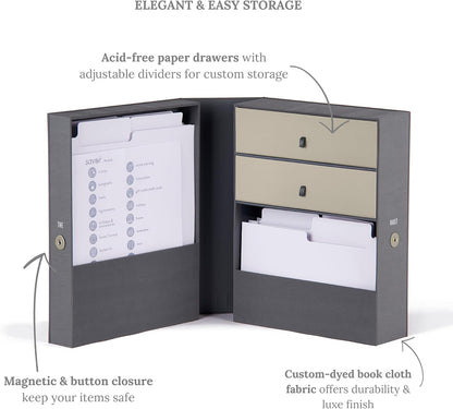 Savor | All-in-One Desk Organizer | Blue – Keep Desk, Office, and Home Organized All-in-One Storage System for Important Files, Documents, Stationery, and Office Supplies