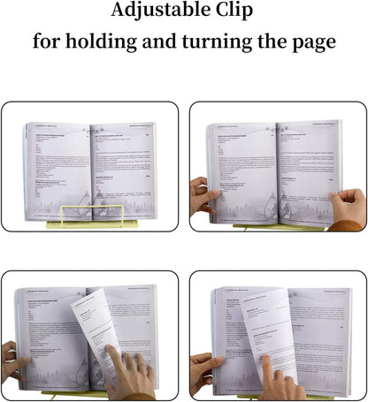 MSDADA Desk Book Stand Metal Reading Rest Book Holder Adjustable