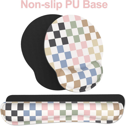 Ergonomic Mouse Pad with Wrist Rest and Keyboard Wrist Rest, Mousepad