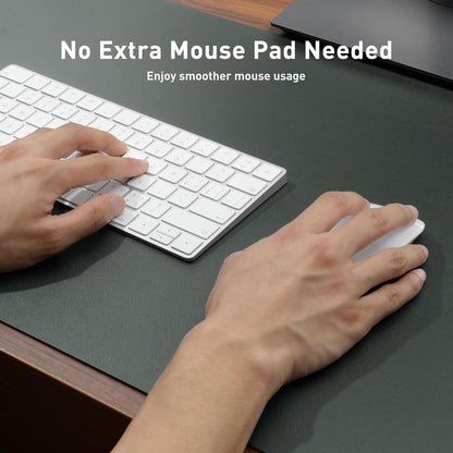 Bloss Leather Desk Pad and Keyboard Wrist Rest, Large Mouse Pad + Keyboard Pad+Mouse Wrist Support, Non-Slip Desk Mat Protector for Office, Home(31.5×15.7 Inches,Beige) - Colors B