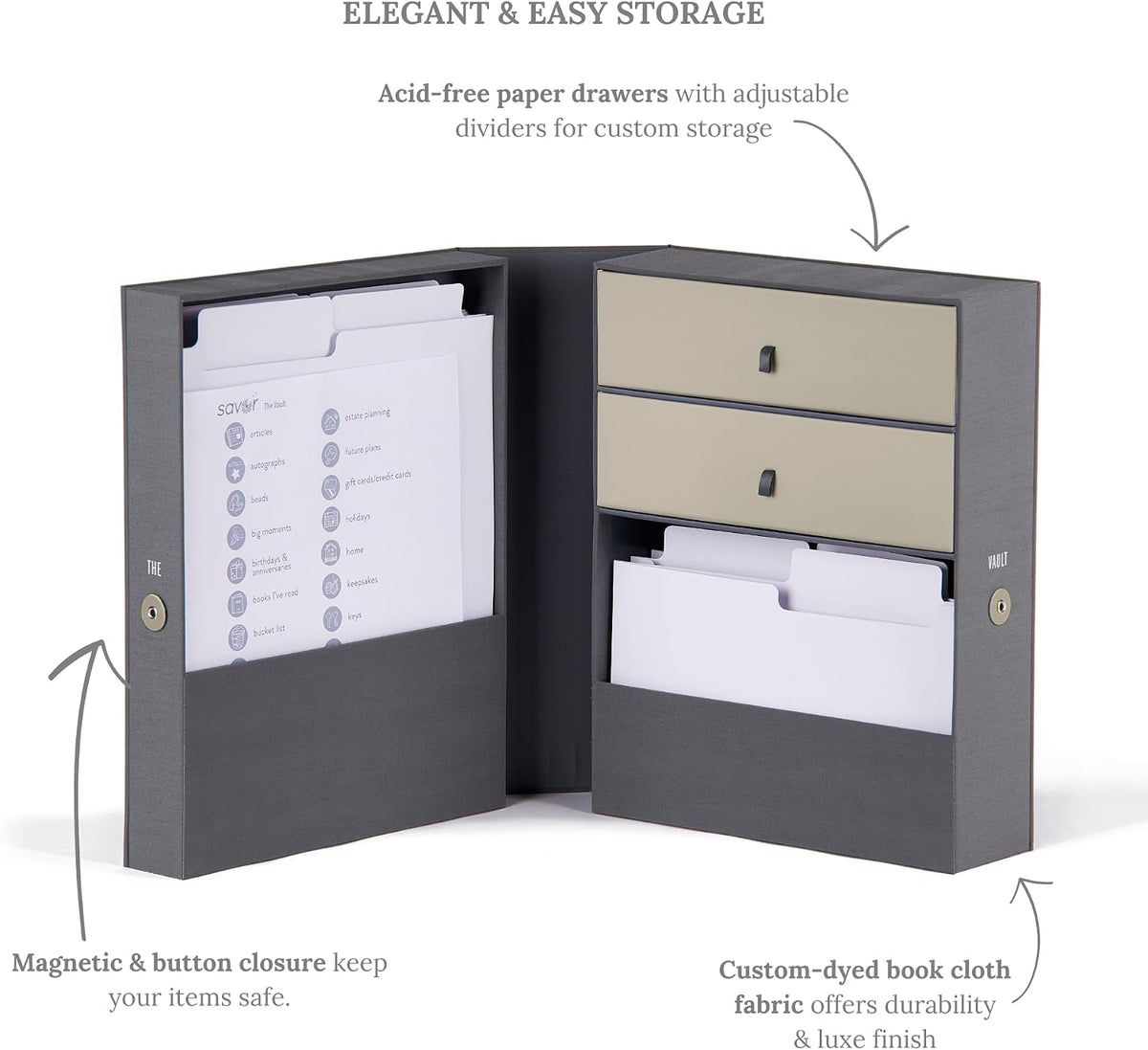 Savor | All-in-One Desk Organizer | Blue – Keep Desk, Office, and Home Organized All-in-One Storage System for Important Files, Documents, Stationery, and Office Supplies