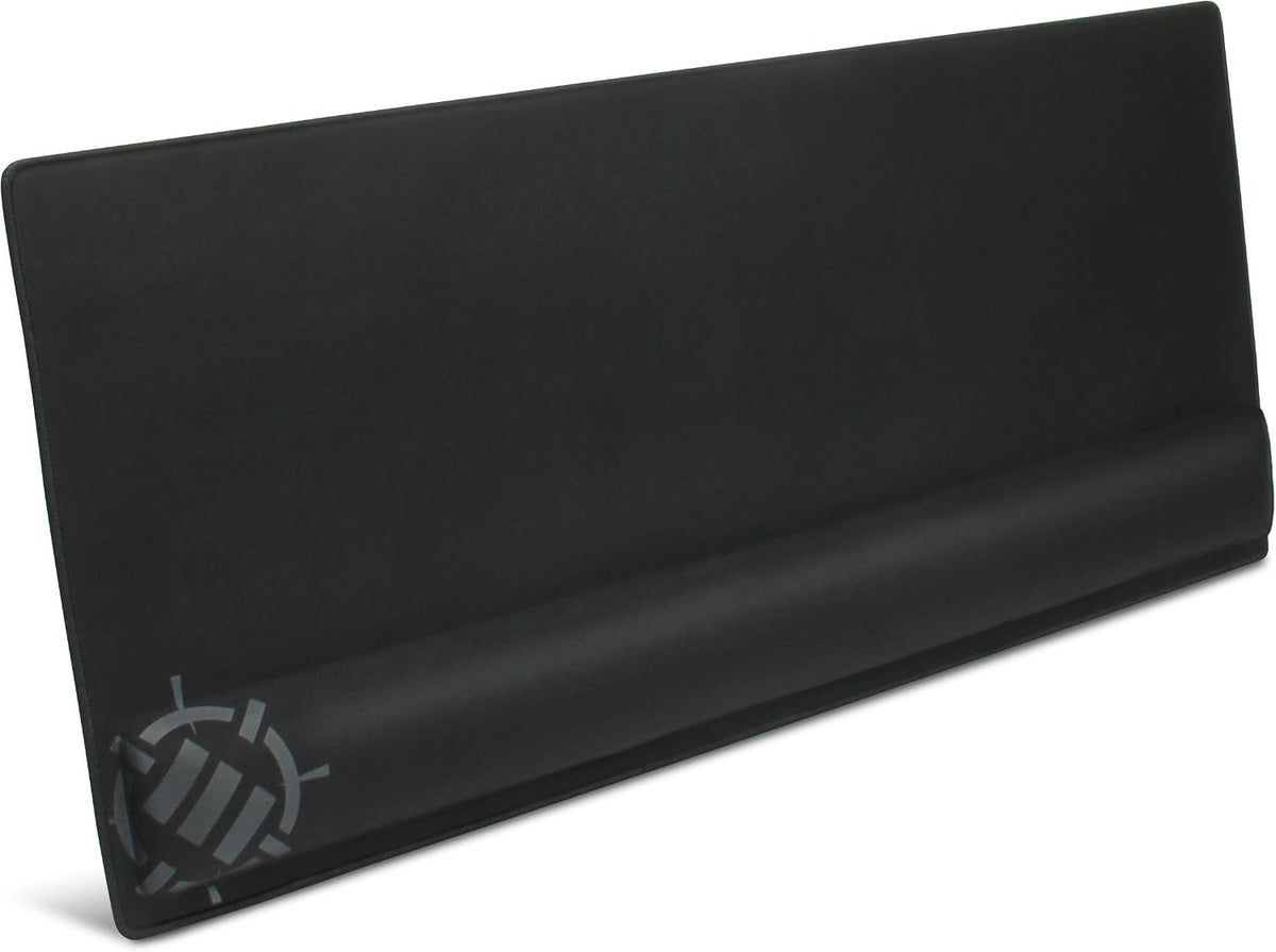 ENHANCE XXL Large Mouse Pad for Desk with 2XL Ergonomic Memory Foam Wrist Rest Support (31.5 x 13.78 x 1 inches) - Desk Pad with Anti-Fray Stitching & Soft Cushion Mat Surface, Designed in the U.S.