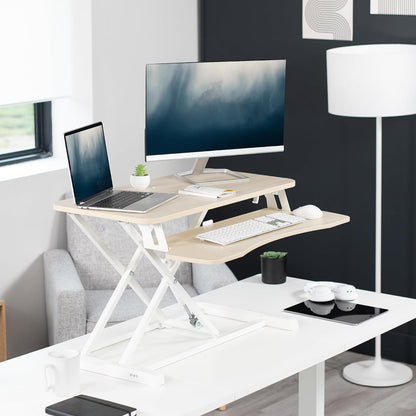 Black 32 in Standing Desk Converter, DESK-V000K