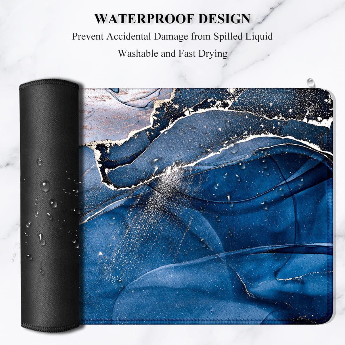 Auhoahsil Desk Mat, Ultra Large Mouse Pad, XXL Gaming Mousepad, Green Tropical Leaves Deskpad, Big Extended Full Size Mouse Pad, Desktop Desk Matt for Keyboard, Laptop & Computer, 35.5 x 15.7 in - Colors A