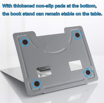 MSDADA Desk Book Stand Metal Reading Rest Book Holder Adjustable