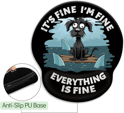 Funny Ergonomic Mouse Pad with Wrist Rest, Cat Desk Decor Gifts - Colors A