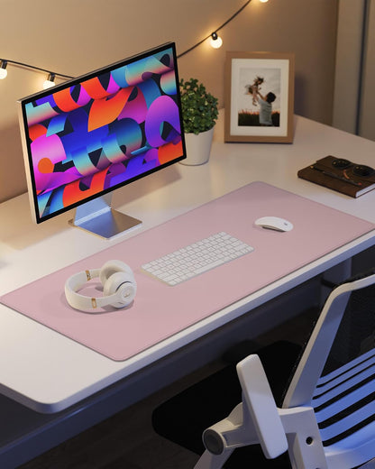 AFIING Large Desk Mat 55" x 24" - PU Leather Desk Pad Protector, Waterproof Non-Slip Extended Mouse Pad for Office Desk, Keyboard, Laptop and Home Workspace (Black)