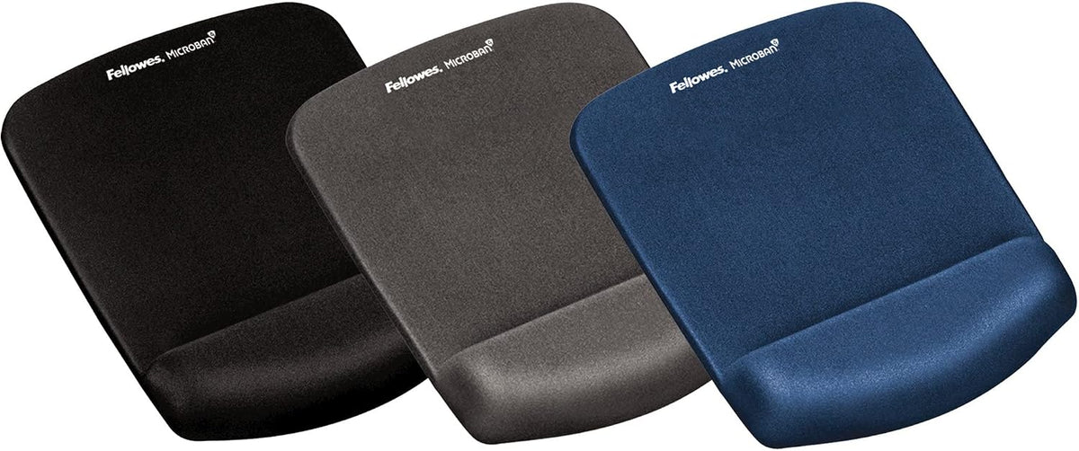 Fellowes PlushTouch Foam Mouse Pad Wrist Support with MICROBAN - Graphite (9252201)