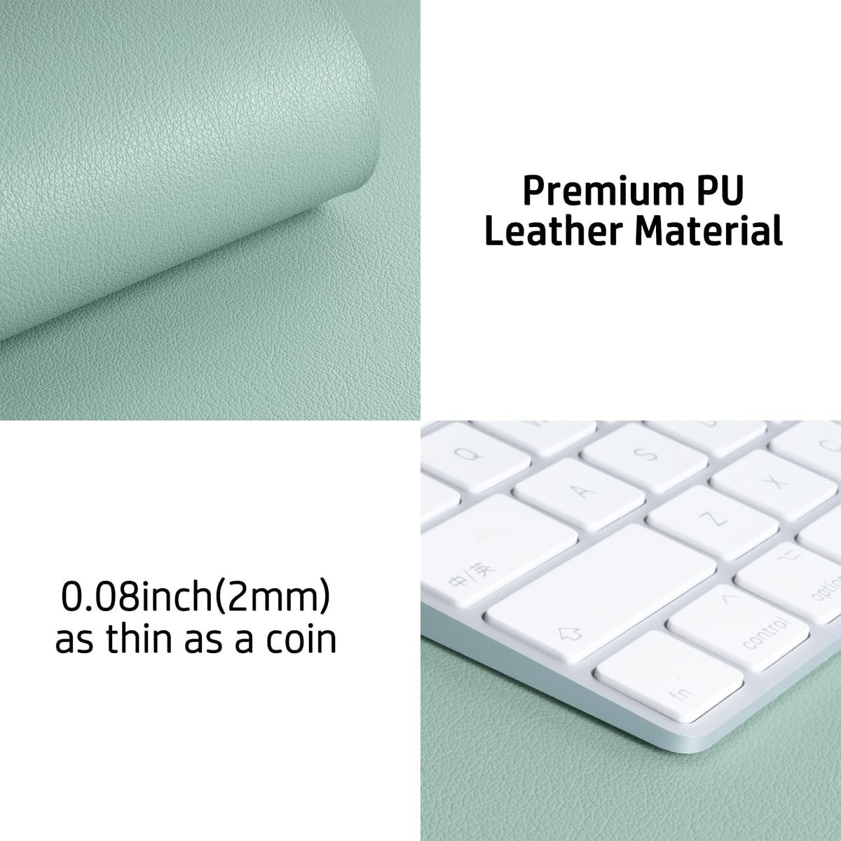 Aothia Leather Office Desk Pad Protector, Non-Slip PU Leather Desk Blotter, Waterproof Laptop Writing Mouse Pad for Office and Home, Black, 31.5" x 15.7" - Colors A