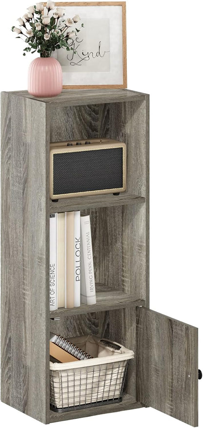 Furinno PASIR Book Shelf, 2-Tier Modern Bookshelf, Open Shelves Bookcase 9 x 12 x 21, Easy Assembly, for Living Room, Bedroom, Home Office, White