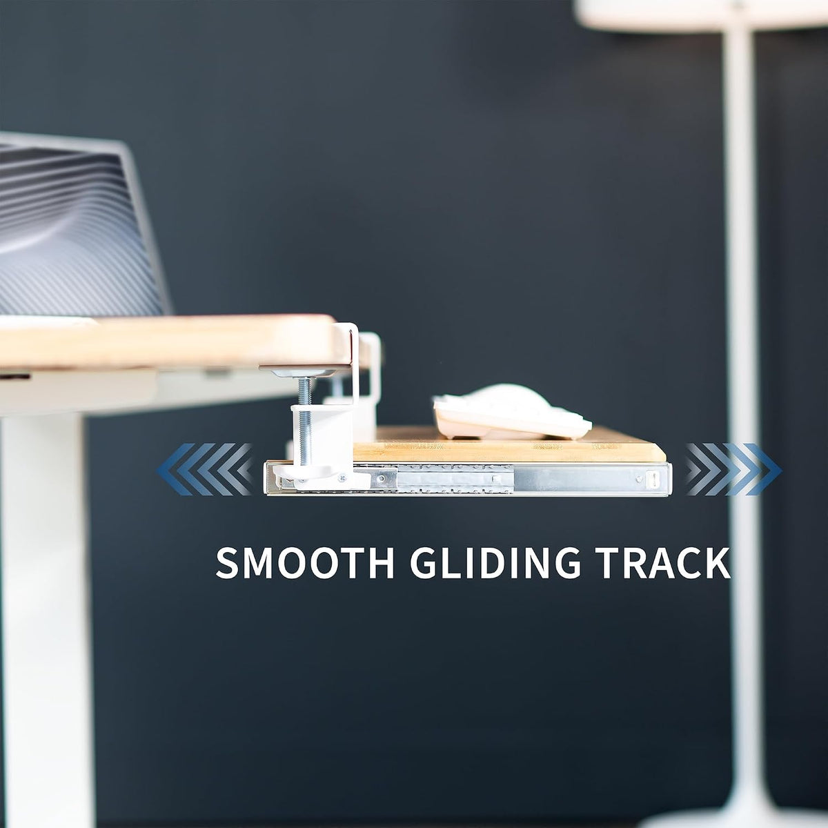 VIVO Extra Long Clamp-on Computer Keyboard and Mouse Under Desk Slider Tray, 34 x 11 inch Pull Out Platform Drawer, Black, MOUNT-KB15EB