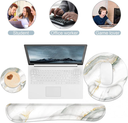 Ergonomic Mouse Pad with Wrist Rest and Keyboard Wrist Rest, Mousepad