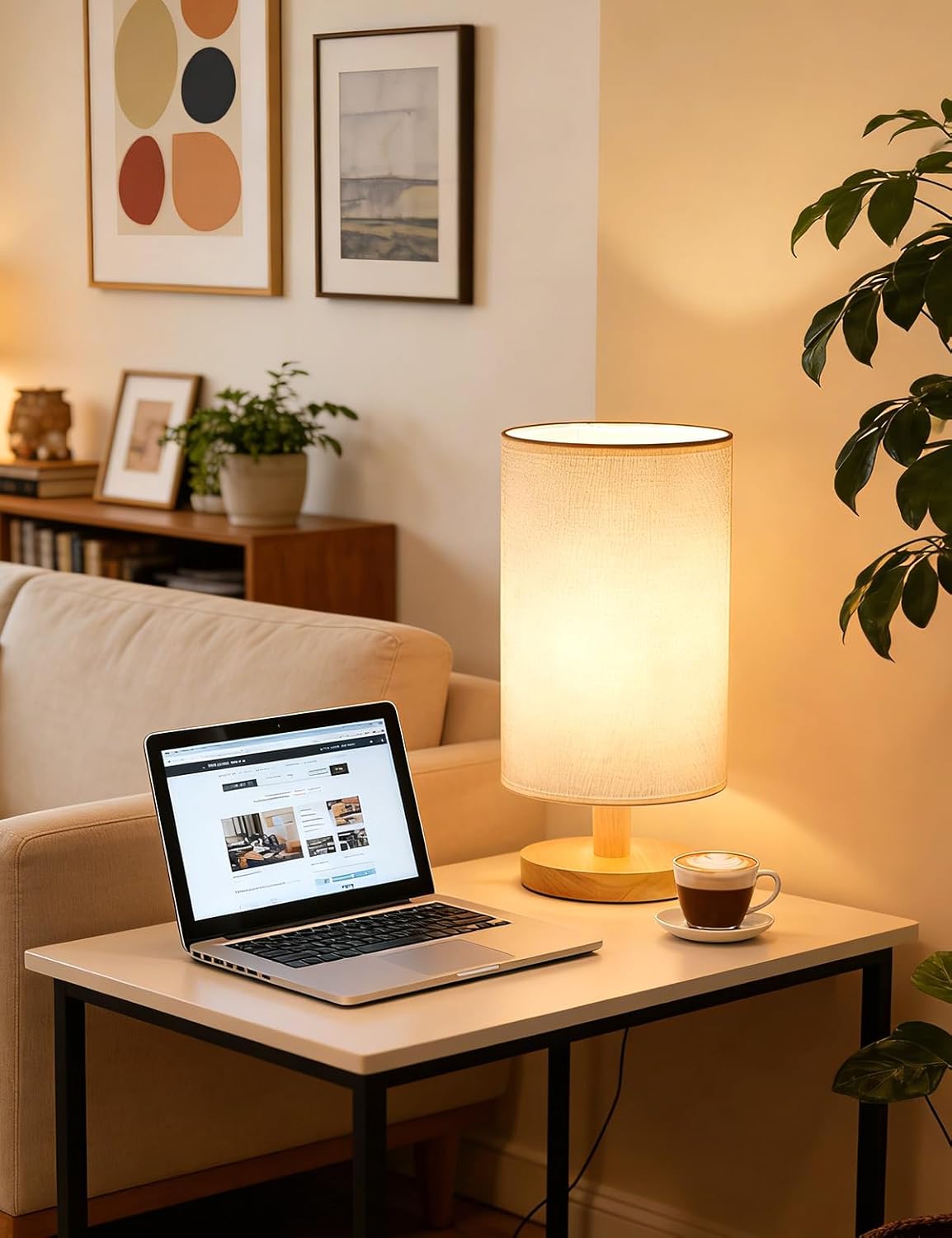 2-Pack Boho Small Table Lamp,Modern Cute Bedside Nightstand Light, Retro Mini Reading Desk Lamp for Bedroom Living Room Office Dorm Bookshelf Dresser Home Decor Restaurant Coffee Shop