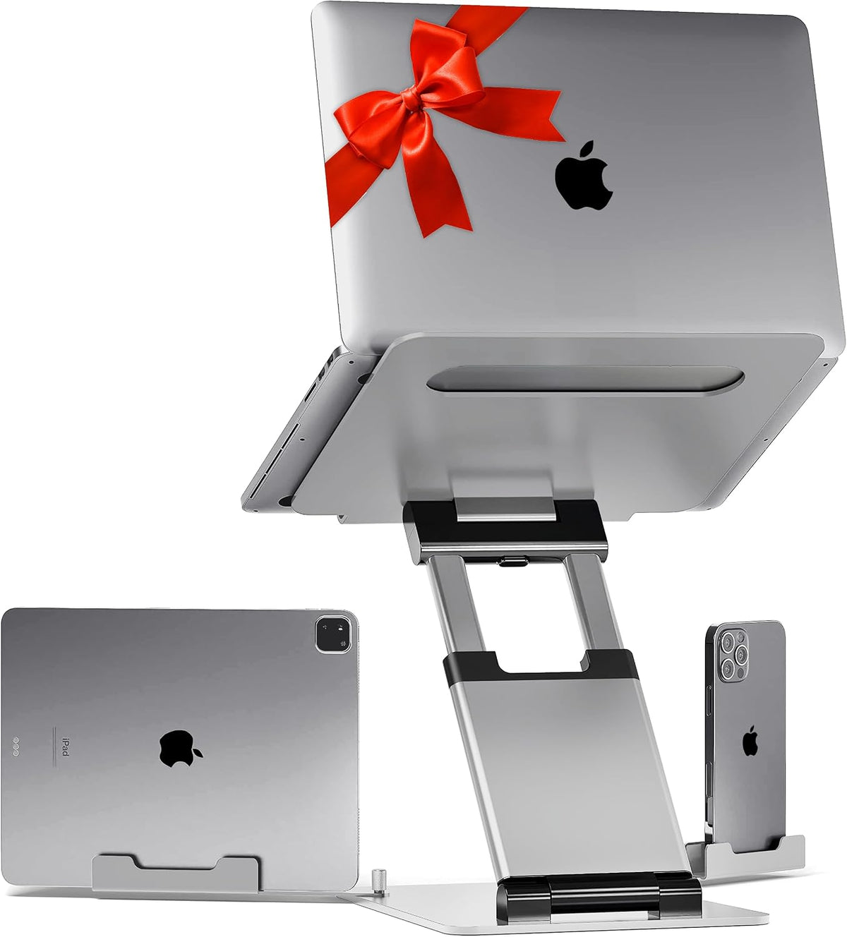 Lifelong Ergonomic Adjustable Laptop Stand for Desk, Extra Tall 20” Height Aluminum Laptop Riser, Portable Foldable Computer Stand, Fits 10-17” Laptops for Office Meetings, Teamwork & Desk Setup