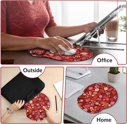 KONVINIT Ergonomic Mouse Pad with Wrist Rest, Small Mousepad with Non-Slip Rubber Base and Smooth Surface, Beach Mouse Pads for Desk, Office Desk Accessories